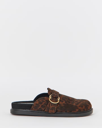 Penny Flat Buckle Mule Shoes - Extra Wide Fit (EEE)