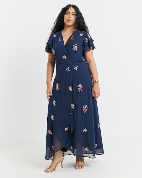 Hope & Ivy Joslin Embellished Maxi Dress