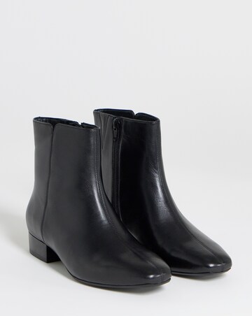 Candice Classic Leather Ankle Boots - Wide Fit (E)
