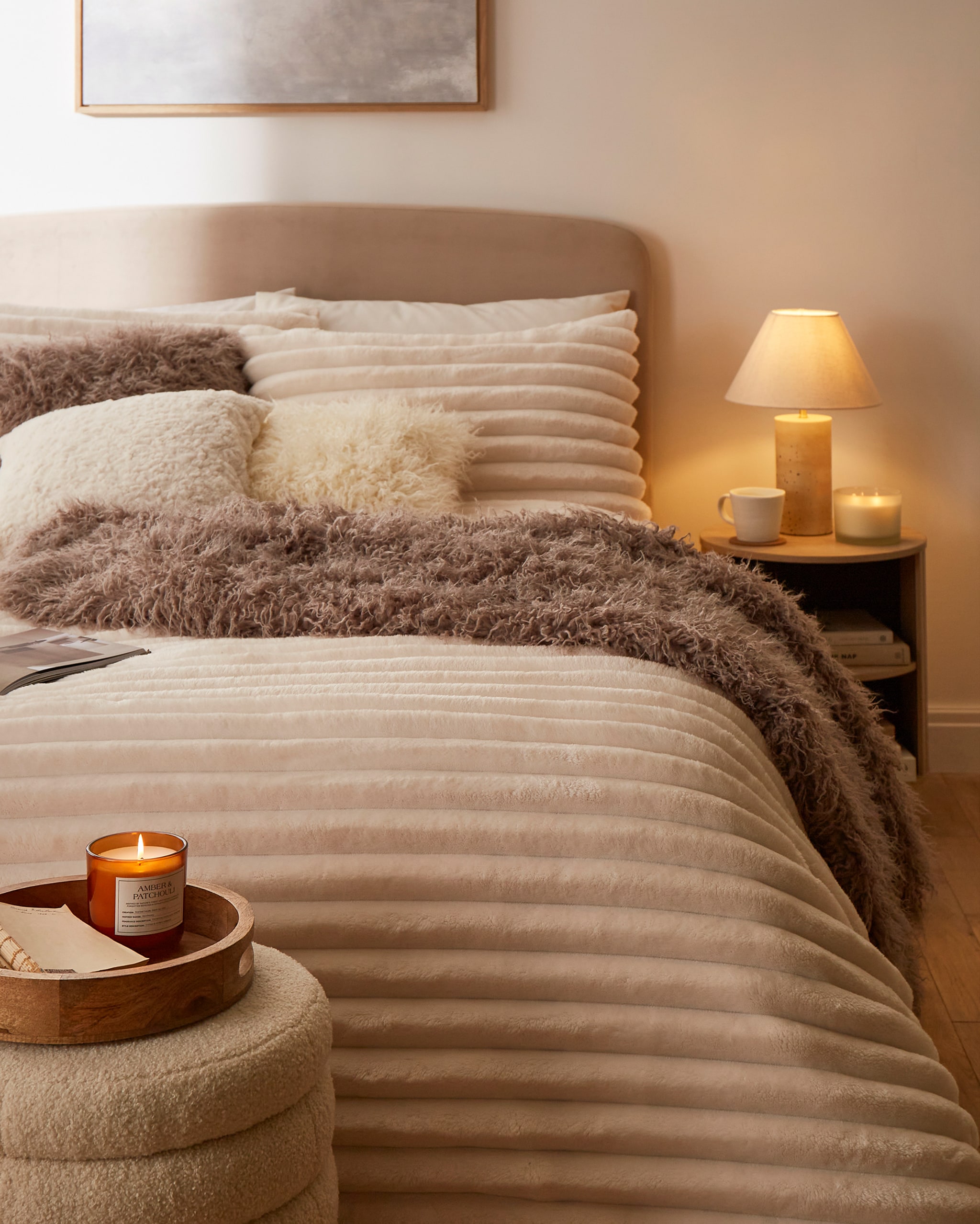 Cosy bedding set and blanket
