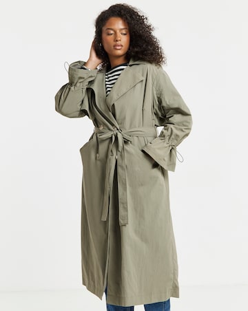 Simply Be Khaki Utility Maxi Trench