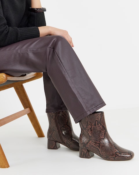 Carmella Block Heel Ankle Boots - Extra Wide Fit (EEE)