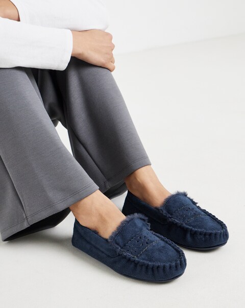 Shelby Cut Out Loafer Slippers - Extra Wide Fit (EEE)