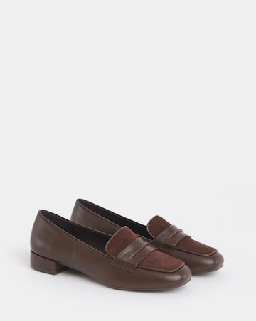 Hailey Block Heel Penny Loafer - Wide Fit (E)
