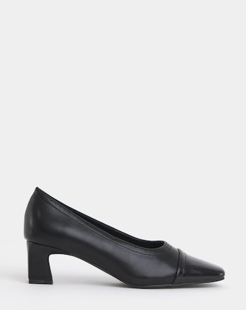 Autumn Flared Block Heel Court Shoes - Wide Fit (E)