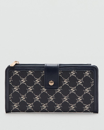 Mango Large Wallet With Logo Print