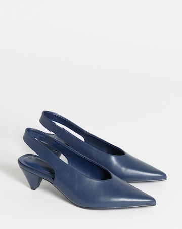 Rina Slingback Pointed Toe Heeled Shoes - Extra Wide Fit (EEE)