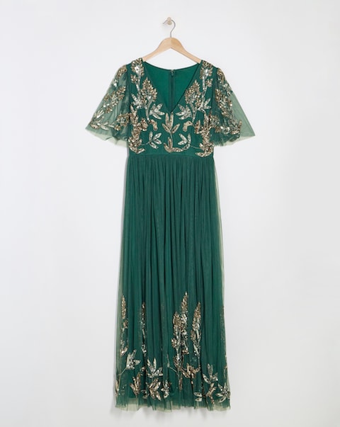 Maya Curve Embellished Maxi Dress