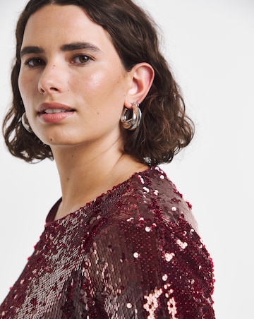 Vila Laney Sequin Midi Dress