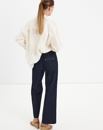 Mango Wide-Leg Jeans With Side Buttons