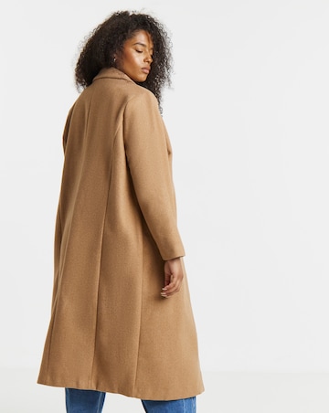 Camel Relaxed Single Breasted Coat