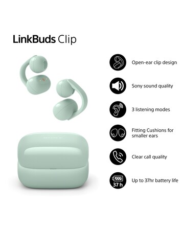 Sony LinkBuds Clip Open-Ear True Wireless Earbuds - Green