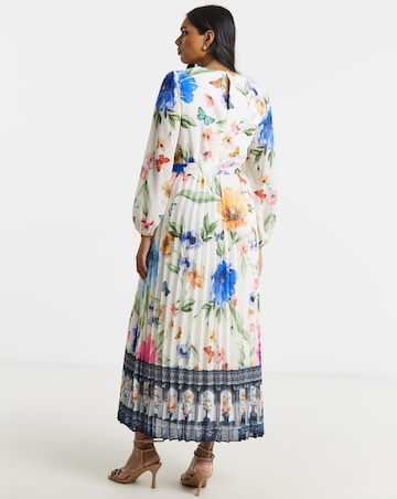 Joanna Hope Pleated Floral Maxi Dress