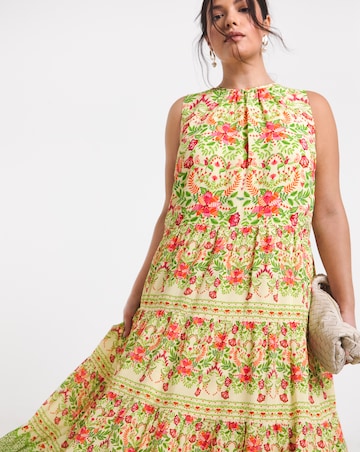 Joanna Hope Tiered Printed Dress