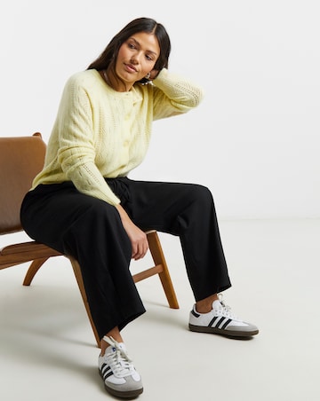 Simply Be Black Pleated Barrel Leg Trousers