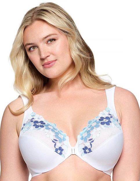 Glamorise Plus Size Front-Close Cotton WonderWire 1241