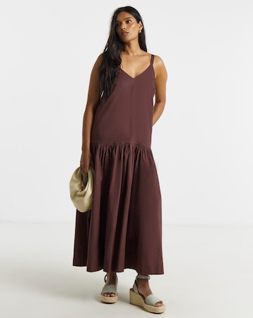 Chocolate Cotton Cami Dress
