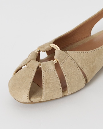 Sora Slingback Hardware Detail Ballerina Shoes - Extra Wide Fit (EEE)