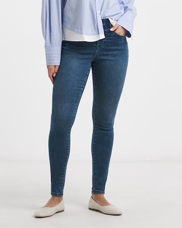 Mid Wash Cosy Finish Skinny Jeans