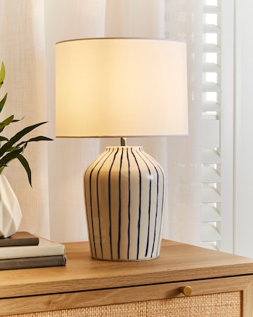 Blythe Striped Ceramic Table Lamp