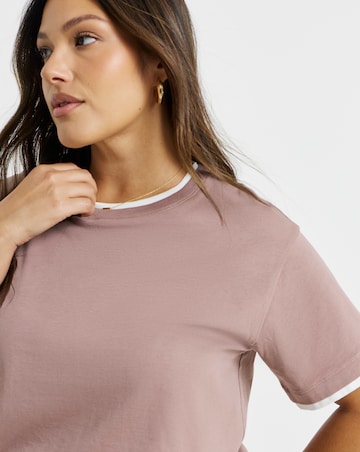 Pink & White Double Layer T-Shirt