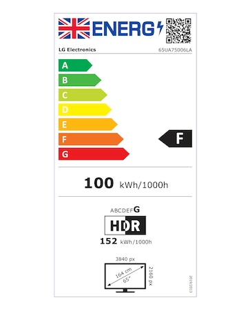 LG 65UA75006LA 65in 4K Ultra HD Smart TV