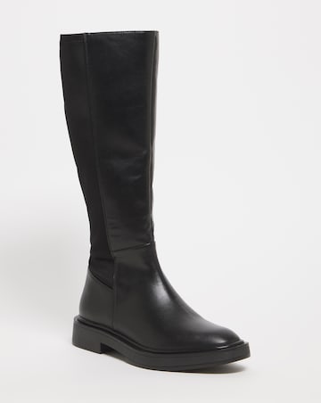 Tarra Stretch Back Knee High Boots Extra Wide EEE Fit Curvy Plus Calf