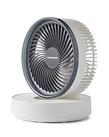 Morphy Richards Air Flex 6in Portable Oscillating USB Fan White/Grey
