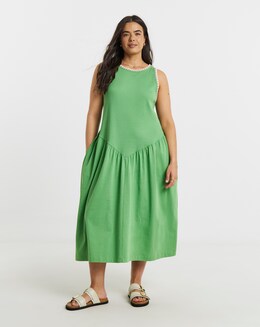 green emerald velvet dress Tropez Sundress main image 0