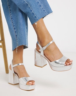 Jive Two Part Platform Heels - Wide Fit (E)