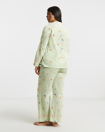 Simply Be Gingham Breakfast Print Pyjama Set