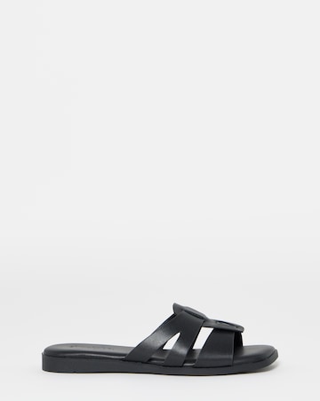 Carla Woven Flat Mule Sandals - Extra Wide Fit (EEE)