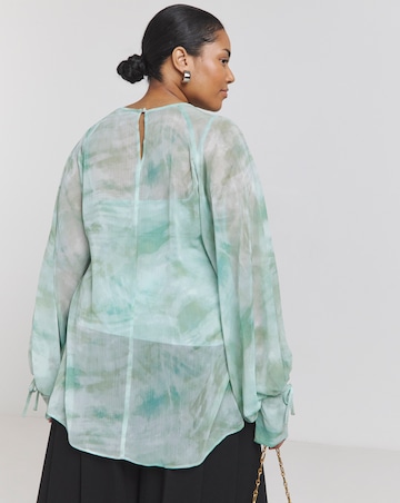 Joanna Hope Tie Sleeve Blouse