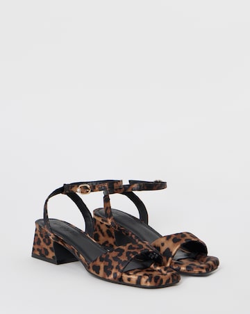 Amber Barely There Low Block Heel Sandals - Wide Fit (E)