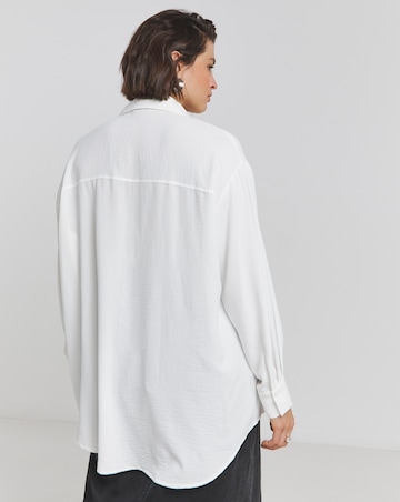 Ivory Oversized Textured Shirt