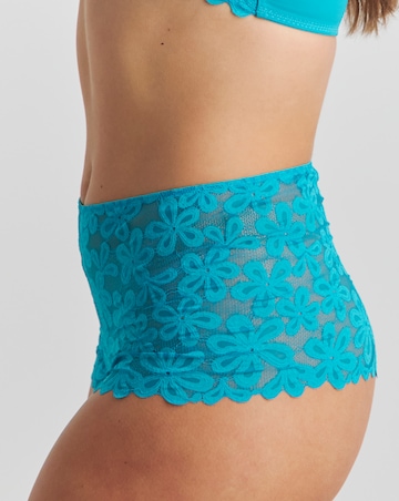 Pretty Secrets (2 Pack) Daisy Lace Short Knickers Blue/Pink