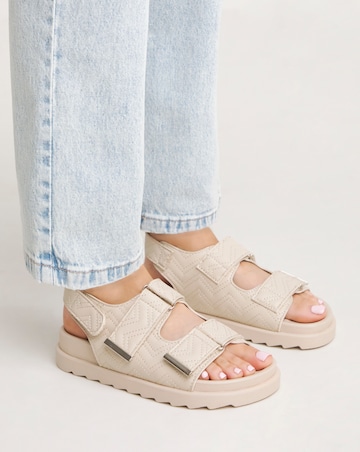 Jess Quilted Touch and Close Sandals Extra Wide EEE Fit