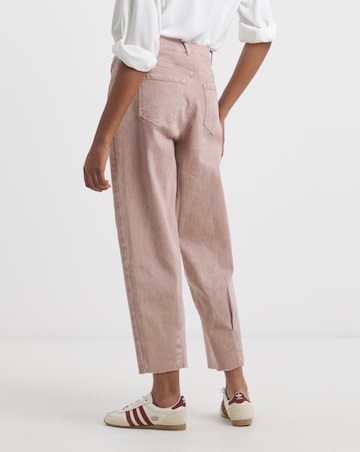 Salt Pink Denim Cropped Barrel Jeans