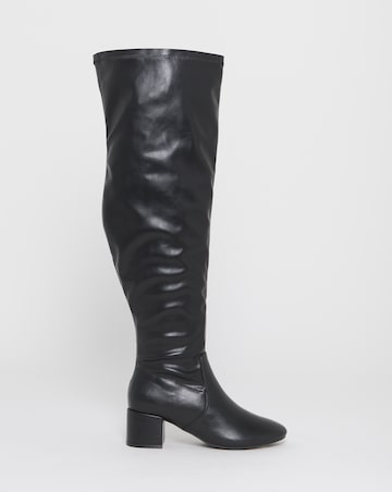 Amina Over The Knee Stretch Boots - Wide Fit (E) & Curvy/Super Curvy Calf