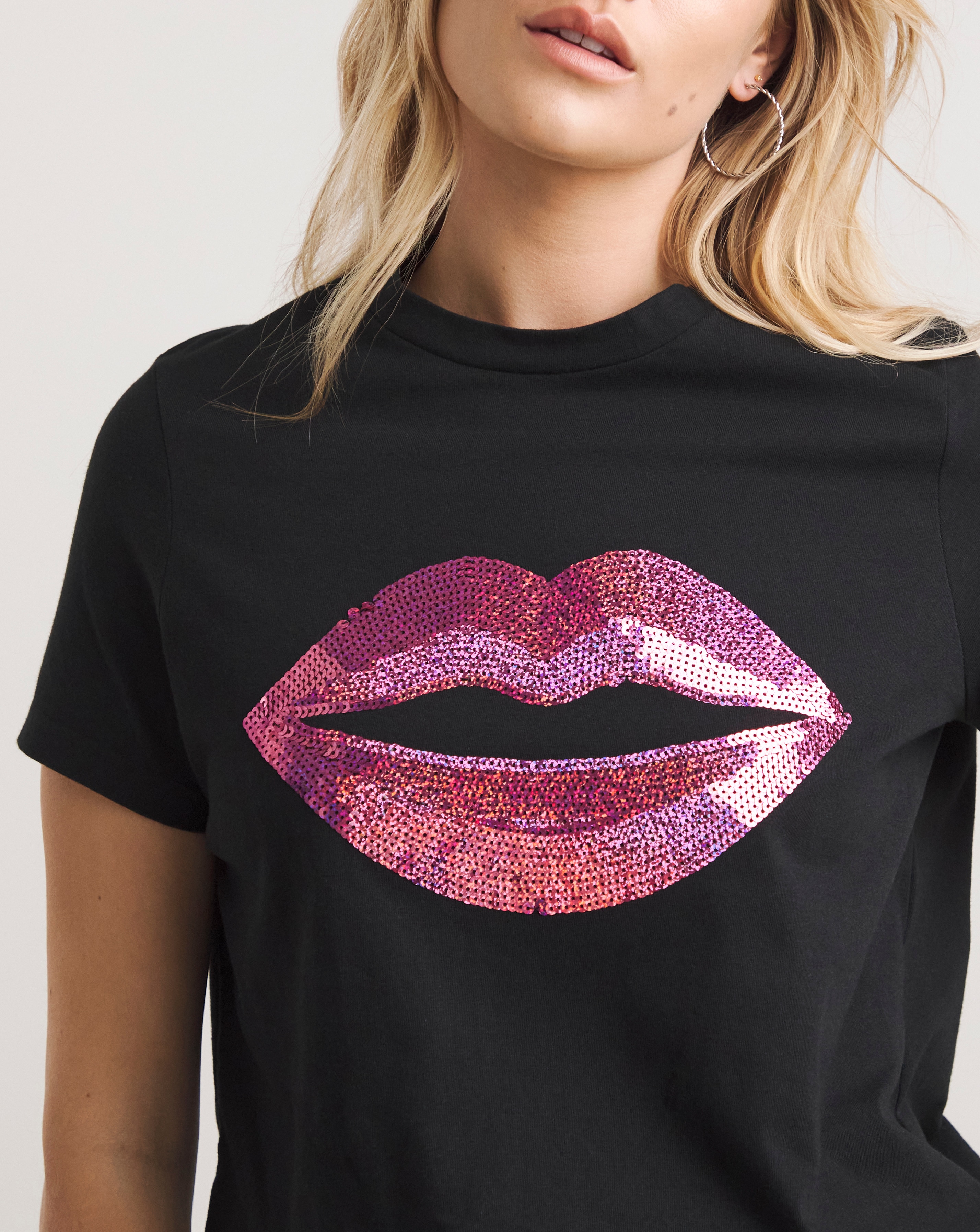 Sequin lips t clearance shirt