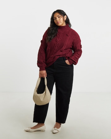 Lovedrobe Floral Cable Knit Jumper