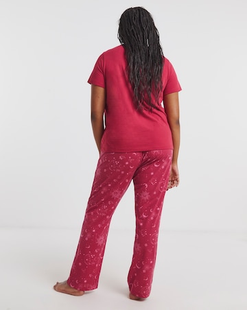 Simply Be Value Pyjama Set Celestial Burgundy