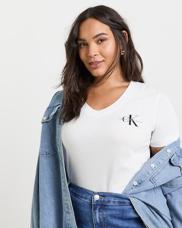 Calvin Klein Jeans Plus 2-pack Monologo V-neck Tee