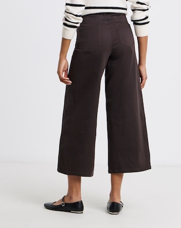 Chocolate 24/7 Crop Wide Leg Jean