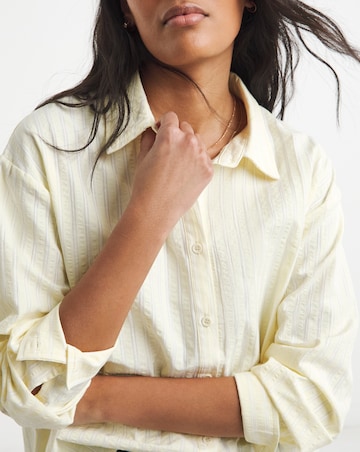 Boxy Striped Seersucker Shirt