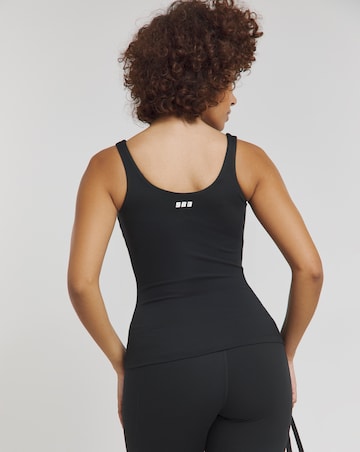 Black Active Sleeveless Longline Vest