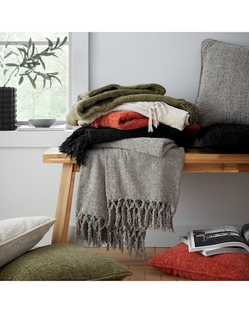 Catherine Lansfield Plain Chenille Throw