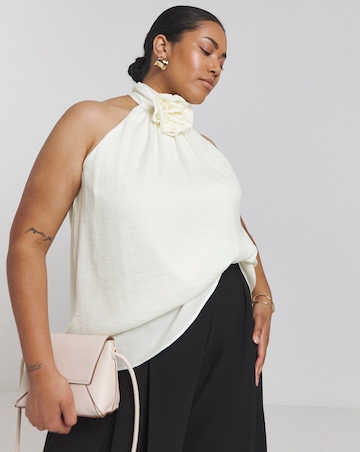 Joanna Hope Corsage Halter Neck Top