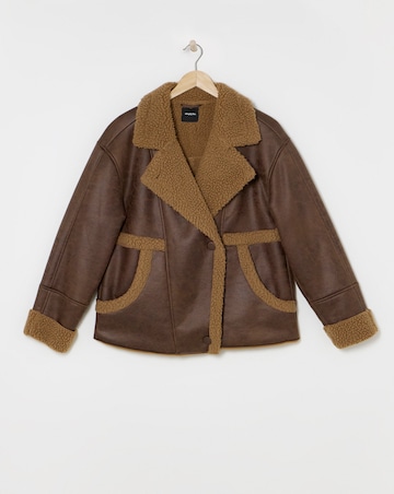 Brown Worn Look Aviator