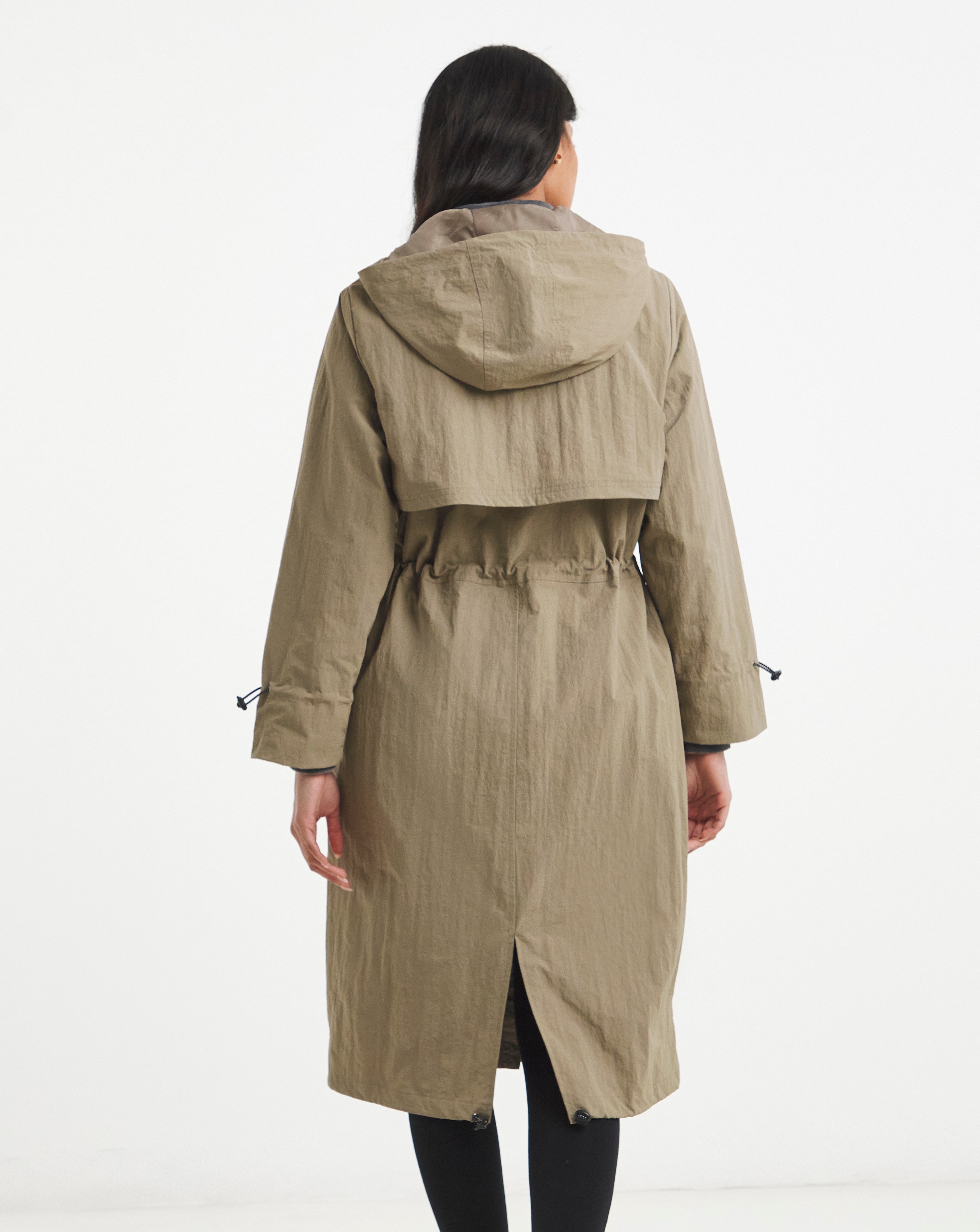 Greige Longline Tech Parka | Simply Be